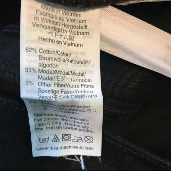 Madewell Jeans Women's Atlectic Slim Black Size 35/32 Straight Denim Pockets - Picture 8 of 12